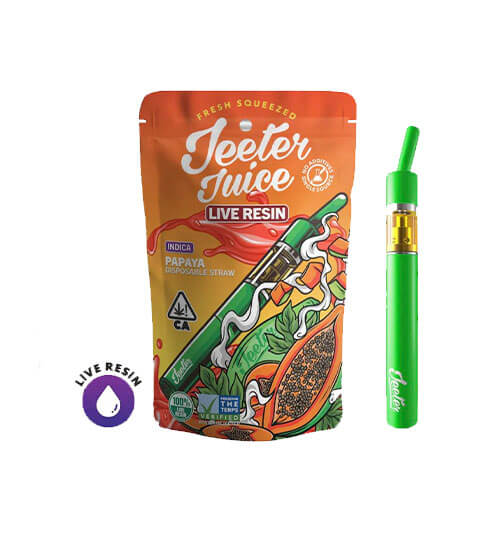 Papaya Jeeter Juice Live Resin Disposable Straw 500mg