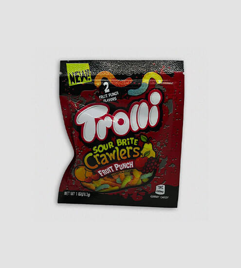 Trolli | Sour Brite Crawlers Fruit Punch | Gummy Edibles | 600mg
