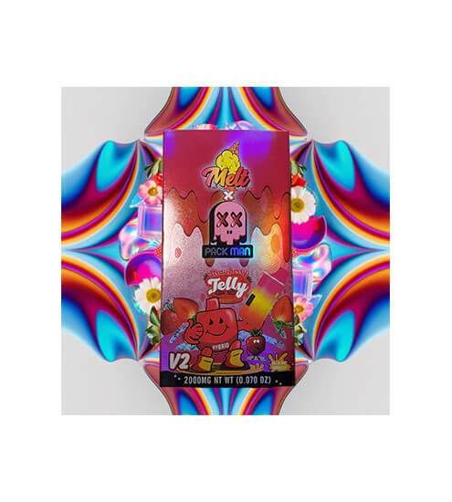 Pack Man | Strawberry Jelly | NEW V2 Disposable Vape | 2G (2,000mg)